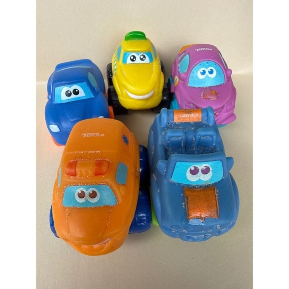 Tonka Chuck and Friends‎ Soft Squeeze Toy Cars Lot of 6 Multi Color Toddler Toys